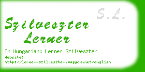 szilveszter lerner business card